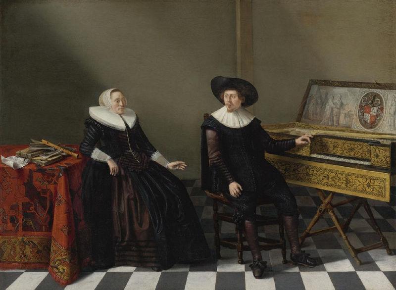 Cornelis van Spaendonck Prints Marriage Portrait of a Husband and Wife of the Lossy de Warin Family oil painting picture